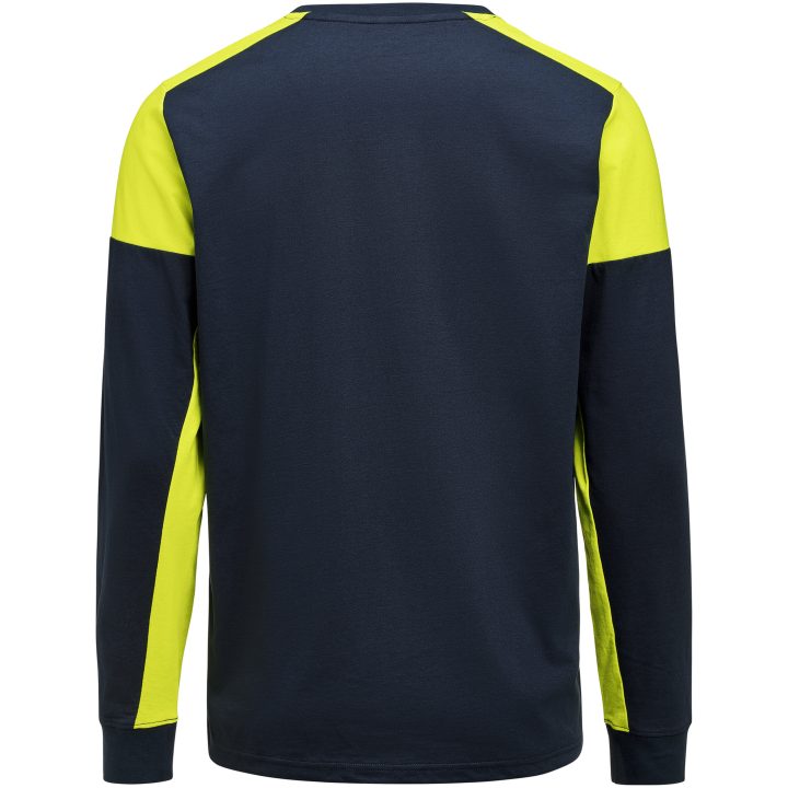 Långärmad T-shirt Prime Marinblå/neongul Printer PRIME s – bild 2
