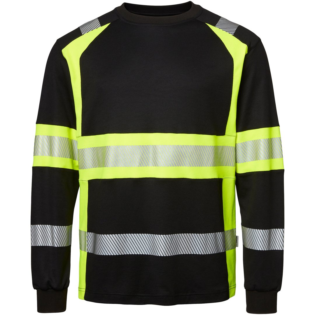 Långärmad T-shirt Svart/Gul Top Swede XS