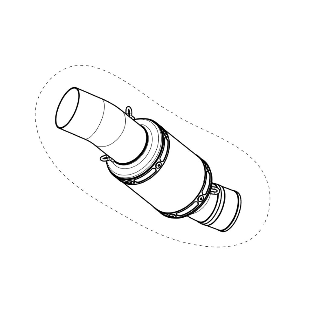 Länkrör Titan Akrapovic Silver