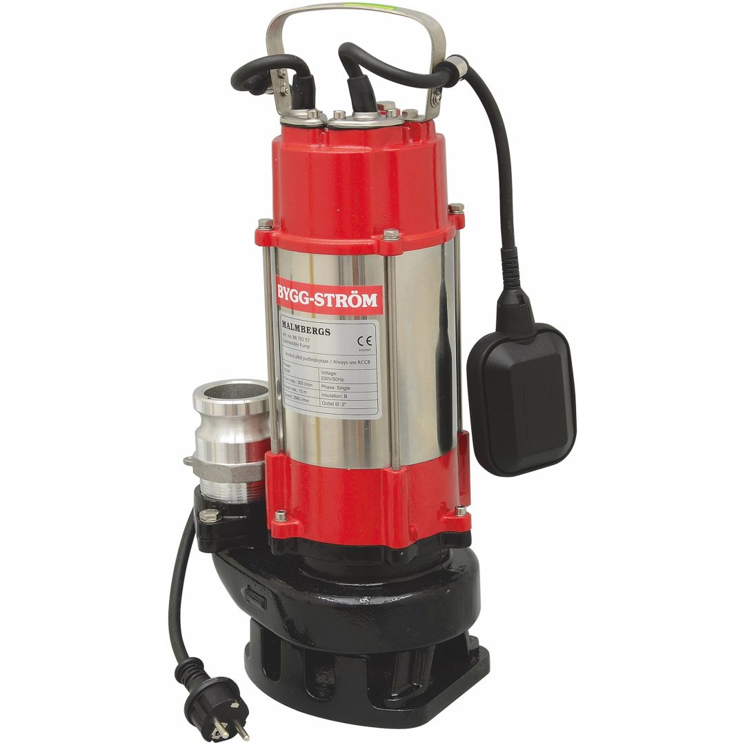 Länspump, Rostfri, 300L, 750W, IP68, Flottör MALMBERGS