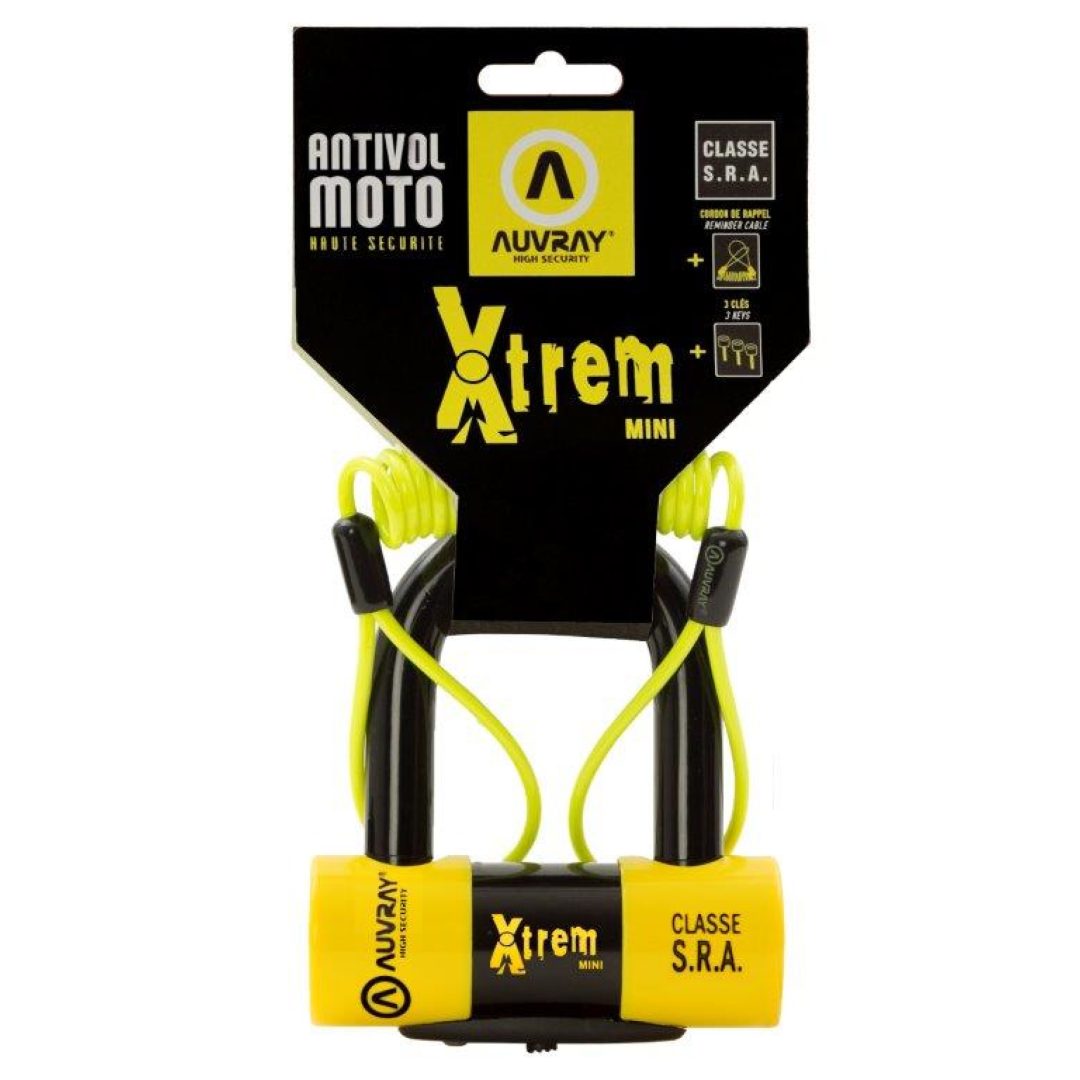 Lås Skivlås Xtreme Mini Svart/gul AUVRAY Lås