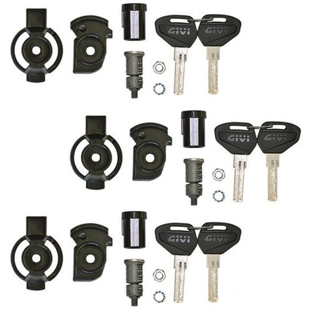 Låscylinderkit för 3 väskor Givi Security Lock key set – bild 2