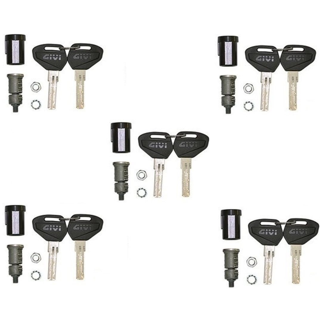 Låscylinderkit för 3 väskor Givi Security Lock key set