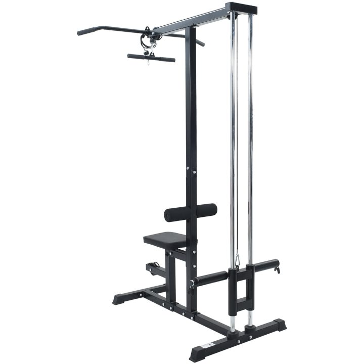 Lat Pulldown Maskin med Justerbart Säte 80 kg Lastbart Stål vidaXL Large – bild 2