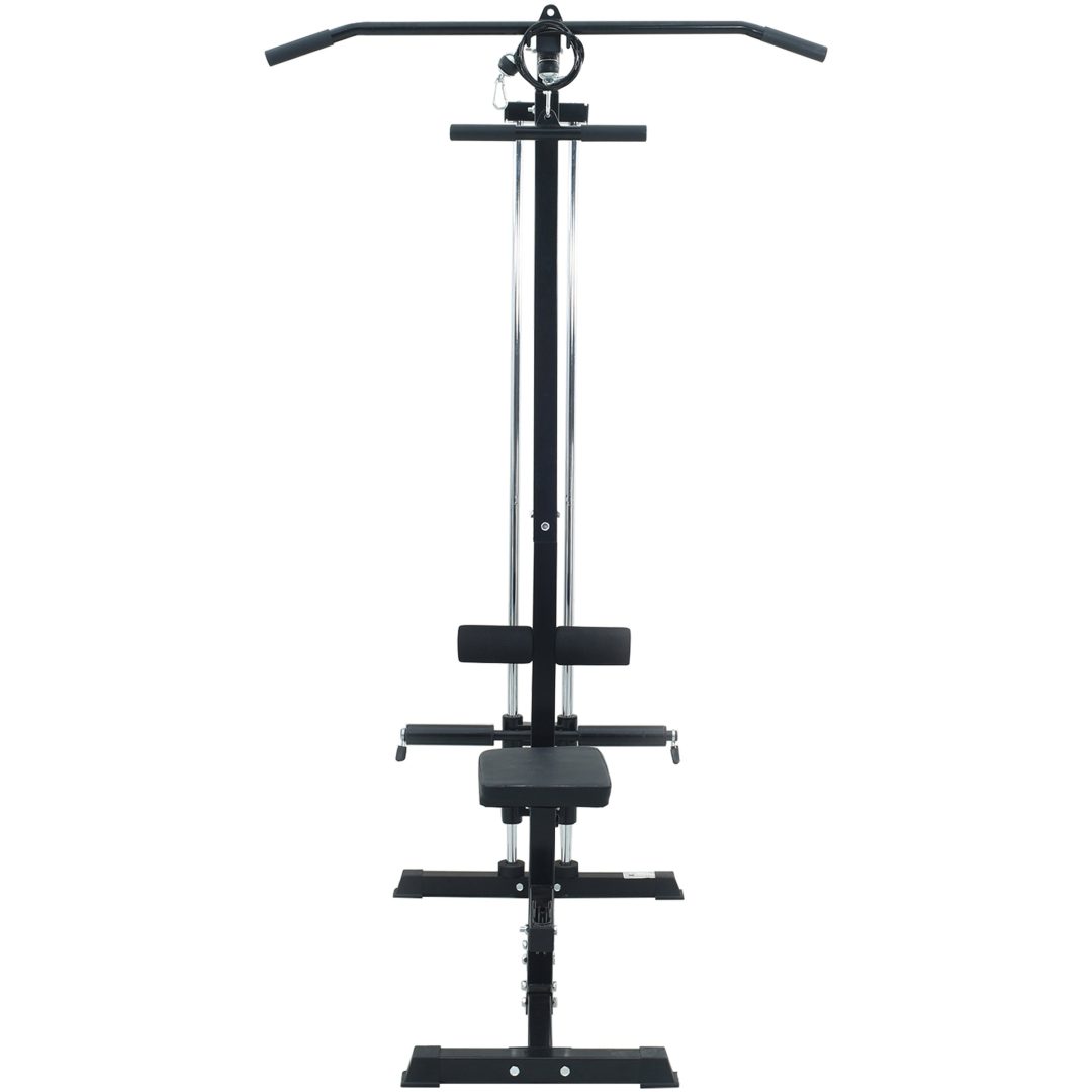Lat Pulldown Maskin med Justerbart Säte 80 kg Lastbart Stål vidaXL Large – bild 3