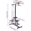 Lat Pulldown Maskin med Justerbart Säte 80 kg Lastbart Stål vidaXL Large – miniatyr 8