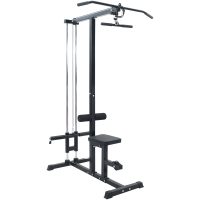 Lat Pulldown Maskin med Justerbart Säte 80 kg Lastbart Stål vidaXL