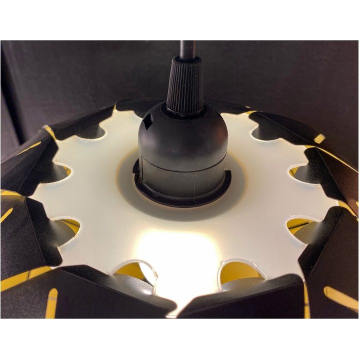 Lattice Taklampa 50cm, Svart/guld Insida ANETA HOME Svart – bild 4
