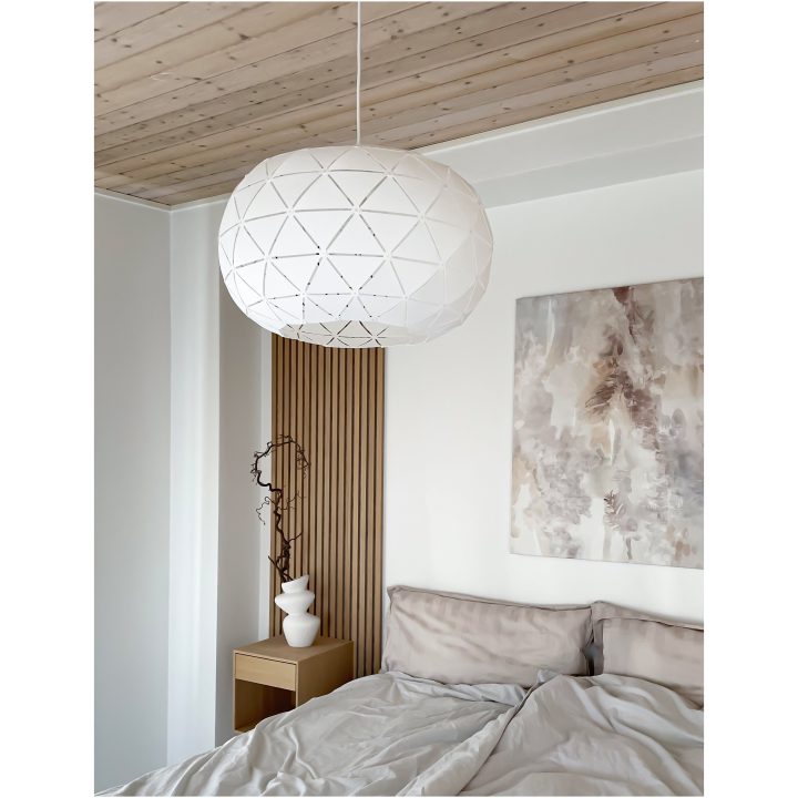 Lattice Taklampa 50cm, Vit Textil ANETA HOME Vit – bild 4