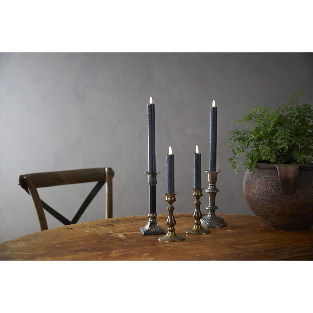 LED Antikljus 2-pack Flamme Svart Star Trading – bild 4