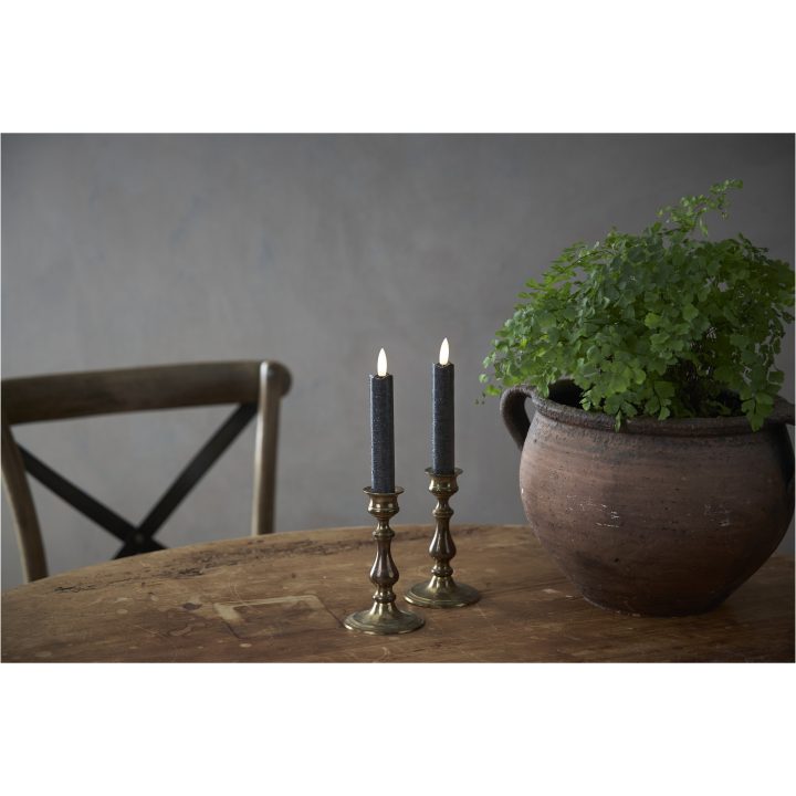 LED Antikljus 2-pack Flamme Svart Star Trading – bild 3