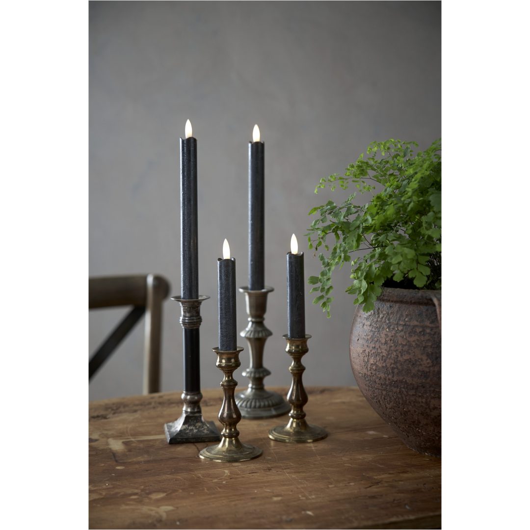 LED Antikljus 2-pack Flamme Svart Star Trading – bild 2