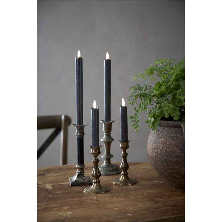 LED Antikljus 2-pack Flamme Svart Star Trading – bild 2