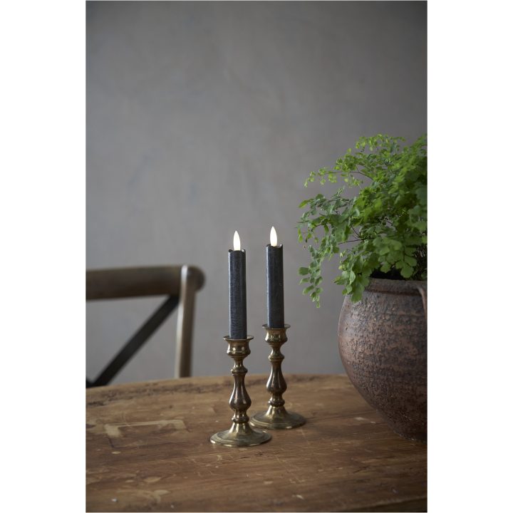 LED Antikljus 2-pack Flamme Svart Star Trading – bild 8