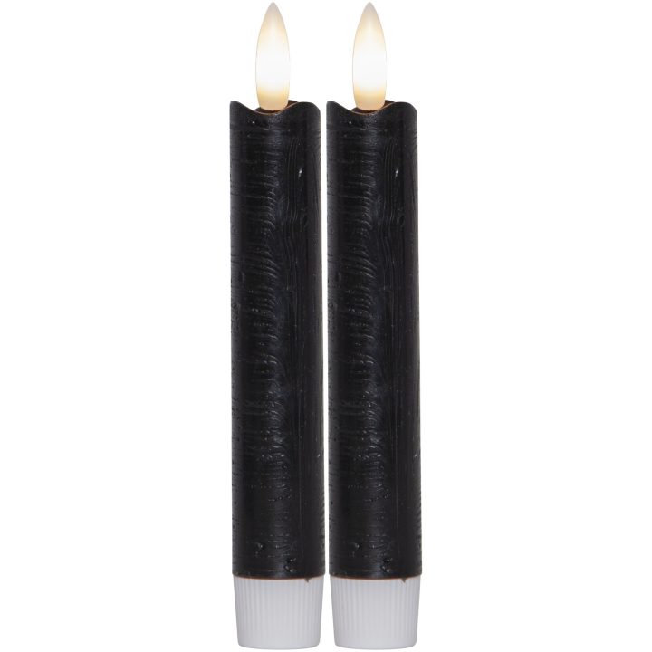 LED Antikljus 2-pack Flamme Svart Star Trading – bild 7