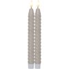 LED Antikljus 2-pack Flamme Swirl Beige Star Trading – miniatyr 1