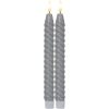 LED Antikljus 2-pack Flamme Swirl Grå Star Trading – miniatyr 1