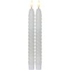 LED Antikljus 2-pack Flamme Swirl Vit Star Trading – miniatyr 1