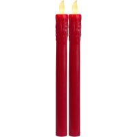 LED Antikljus 2-pack Presse Röd Star Trading