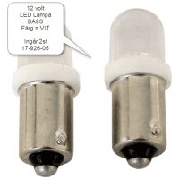 L.E.D. BA9S lampa 12V vit BA9S Sats om 2 st