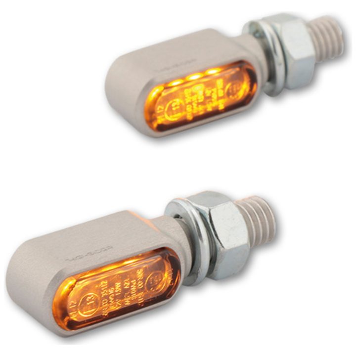 Led-blinkers Little Bronx Silver/rökfärgat Glas E-godkänd (par) HIGHSIDER – bild 4