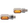 Led-blinkers Little Bronx Silver/rökfärgat Glas E-godkänd (par) HIGHSIDER – miniatyr 1