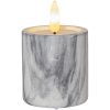 LED Blockljus 2-pack Flamme Marble Grå Star Trading – miniatyr 6