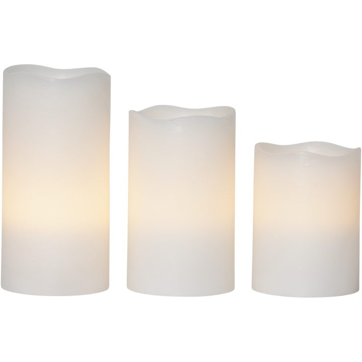 LED Blockljus 3-pack May Vit Star Trading – bild 4