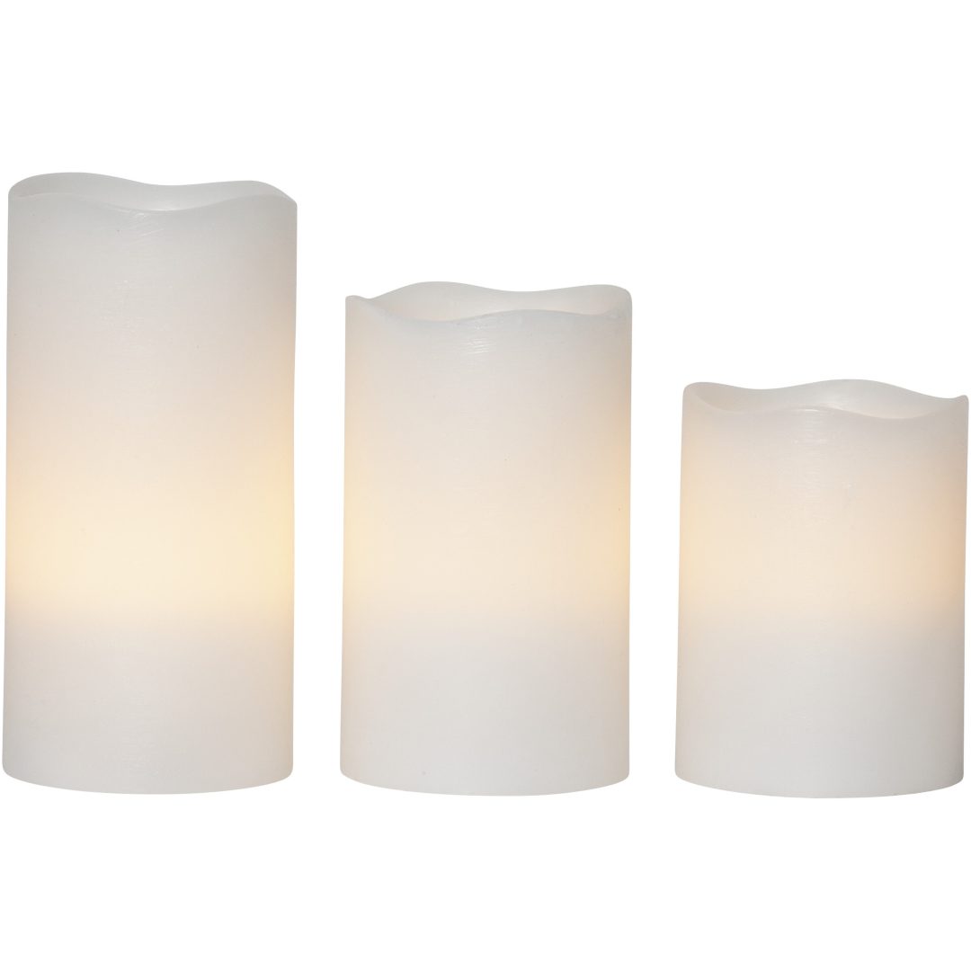 LED Blockljus 3-pack May Vit Star Trading – bild 2