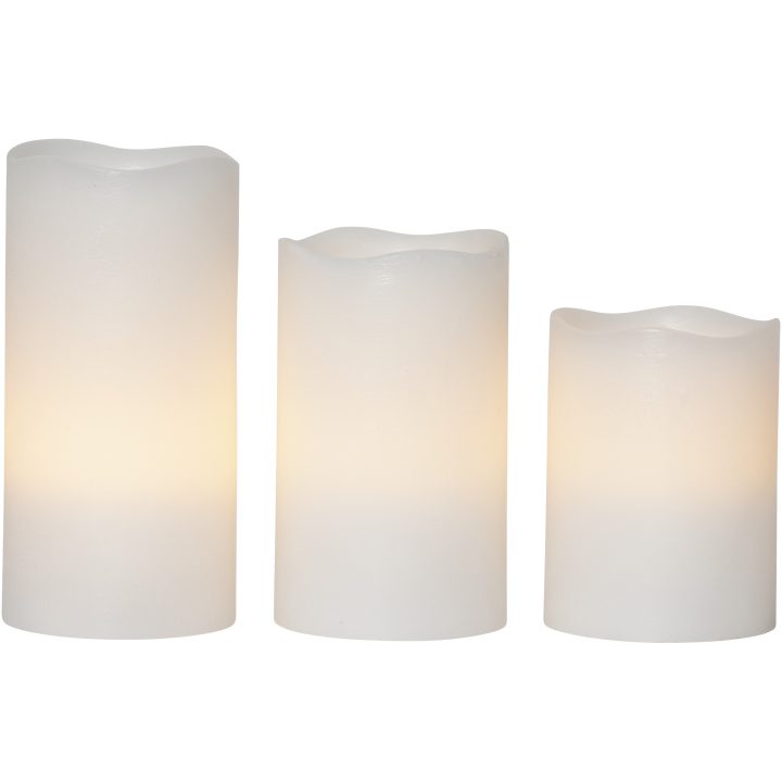 LED Blockljus 3-pack May Vit Star Trading – bild 2