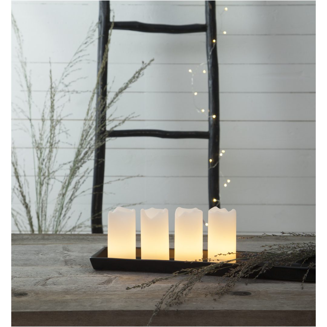 LED Blockljus 4-pack Advent Vit Star Trading – bild 12
