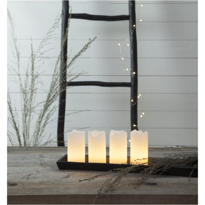 LED Blockljus 4-pack Advent Vit Star Trading – bild 12