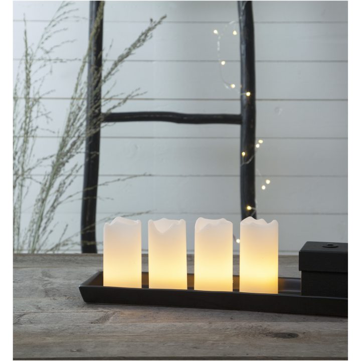 LED Blockljus 4-pack Advent Vit Star Trading – bild 11