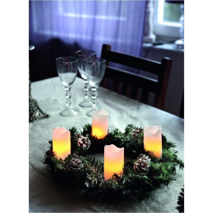 LED Blockljus 4-pack Advent Vit Star Trading – bild 4