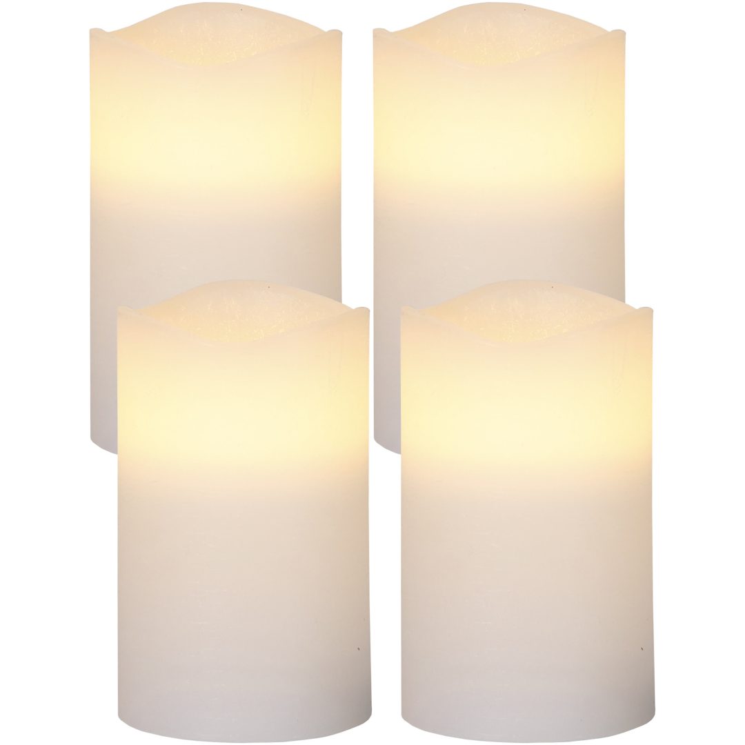 LED Blockljus 4-pack May Vit Star Trading