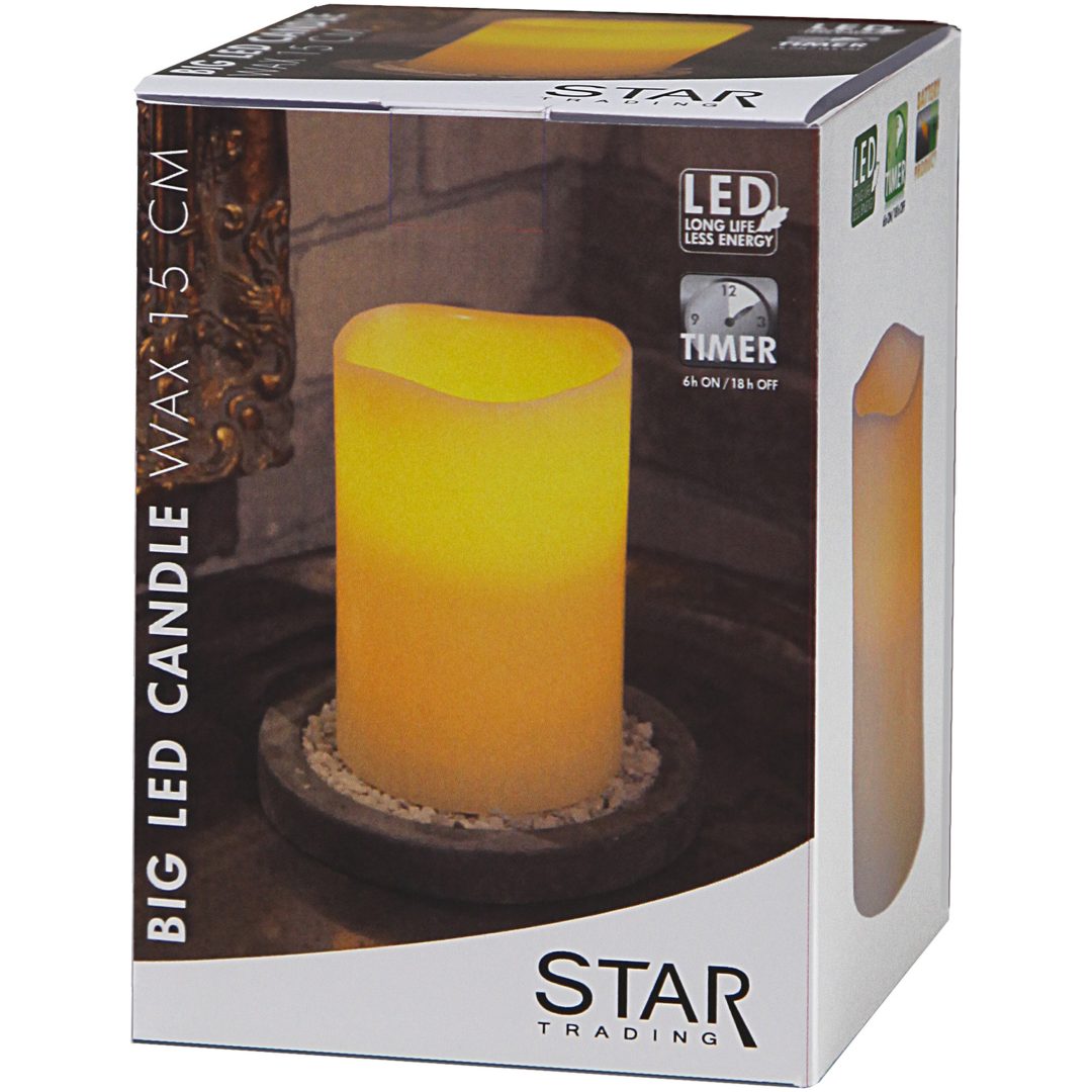 LED Blockljus Big Elfenben Star Trading – bild 3