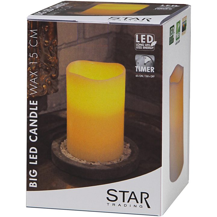 LED Blockljus Big Elfenben Star Trading – bild 3
