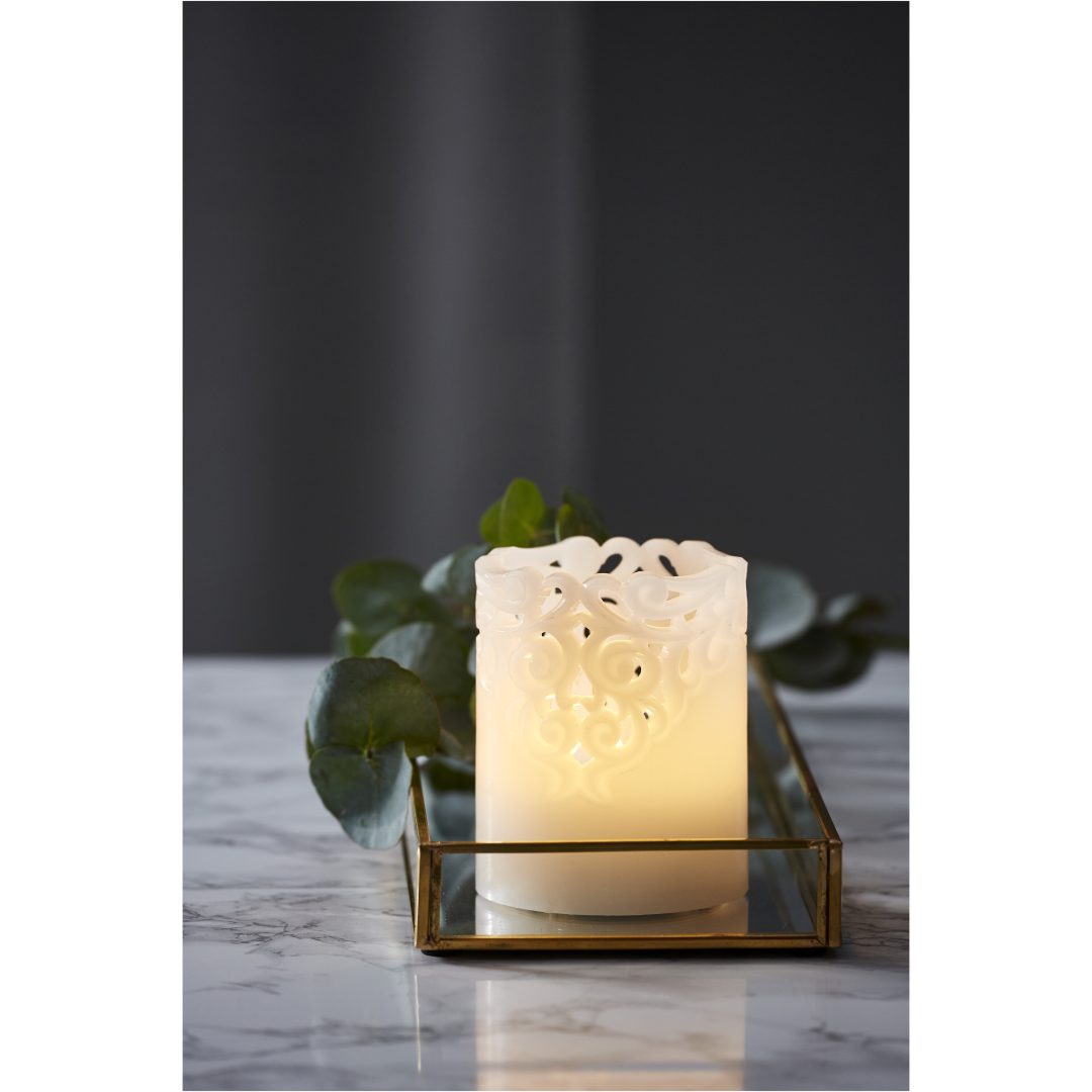 LED Blockljus Clary Vit Star Trading – bild 2