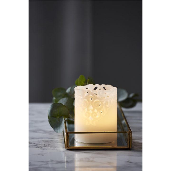 LED Blockljus Clary Vit Star Trading – bild 2