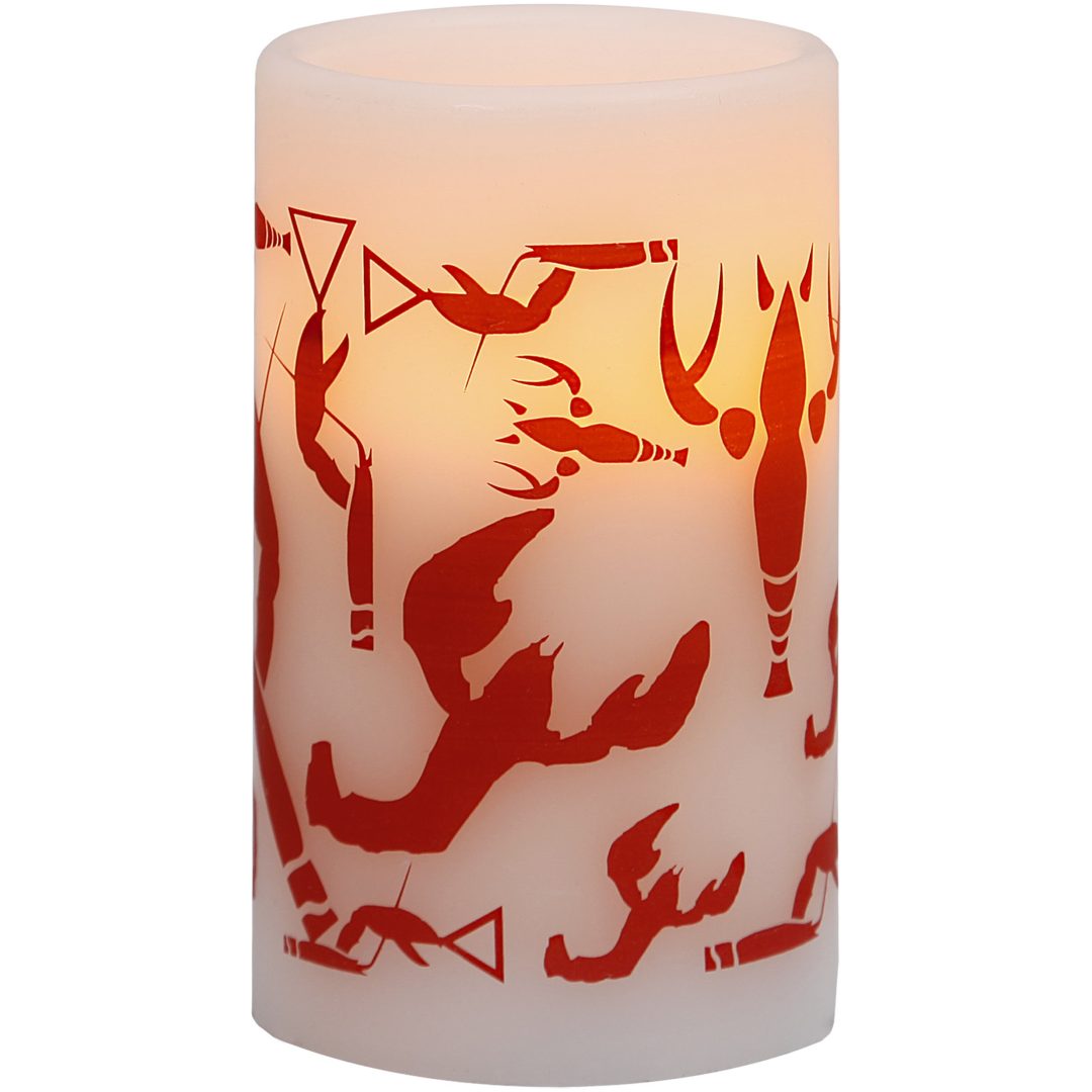 LED Blockljus Crayfish Party Vit Star Trading