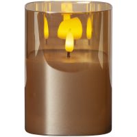 LED Blockljus Flamme Amber Star Trading