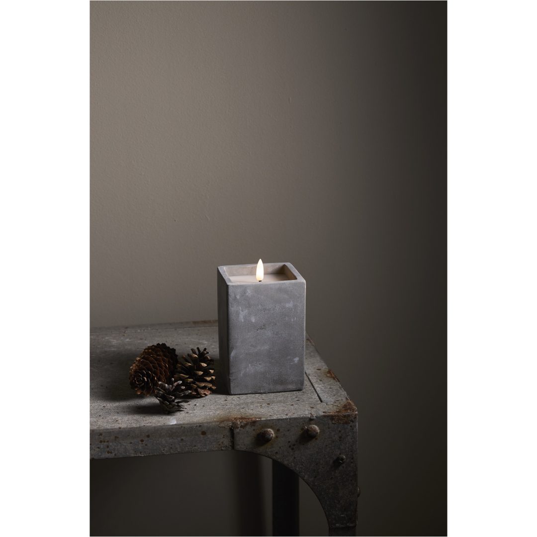 LED Blockljus Flamme Cem Grå Star Trading – bild 5
