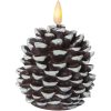 LED Blockljus Flamme Cone Brun Star Trading – miniatyr 9