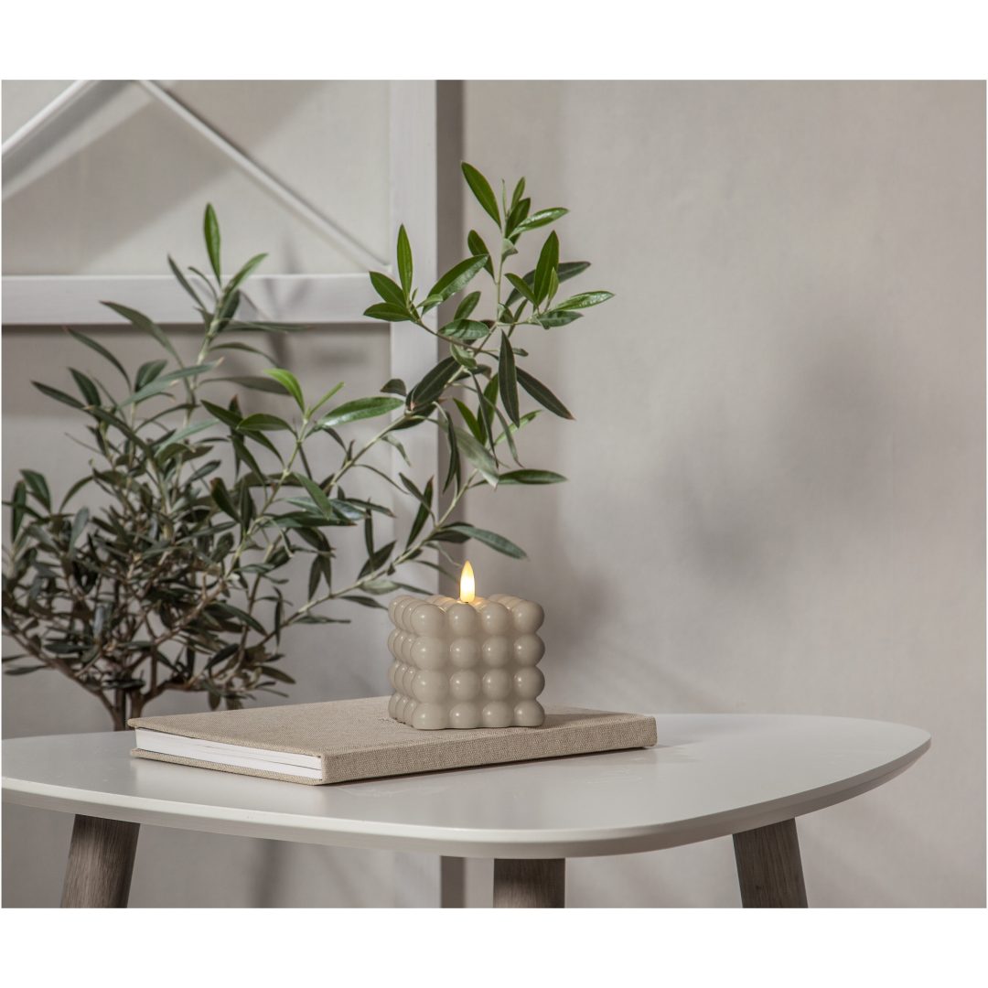 LED Blockljus Flamme Dot Beige Star Trading – bild 5