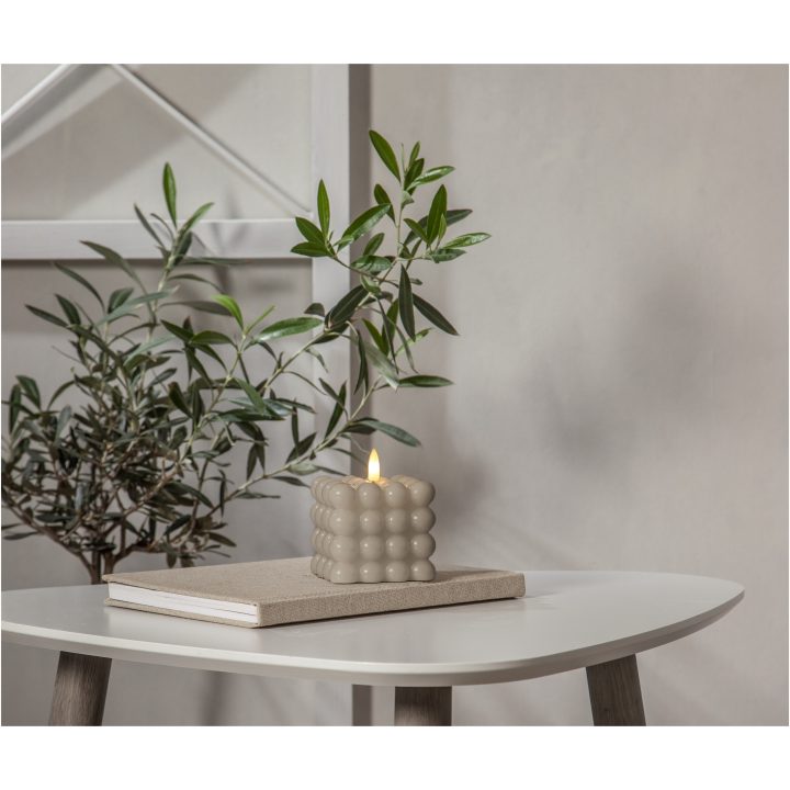 LED Blockljus Flamme Dot Beige Star Trading – bild 5