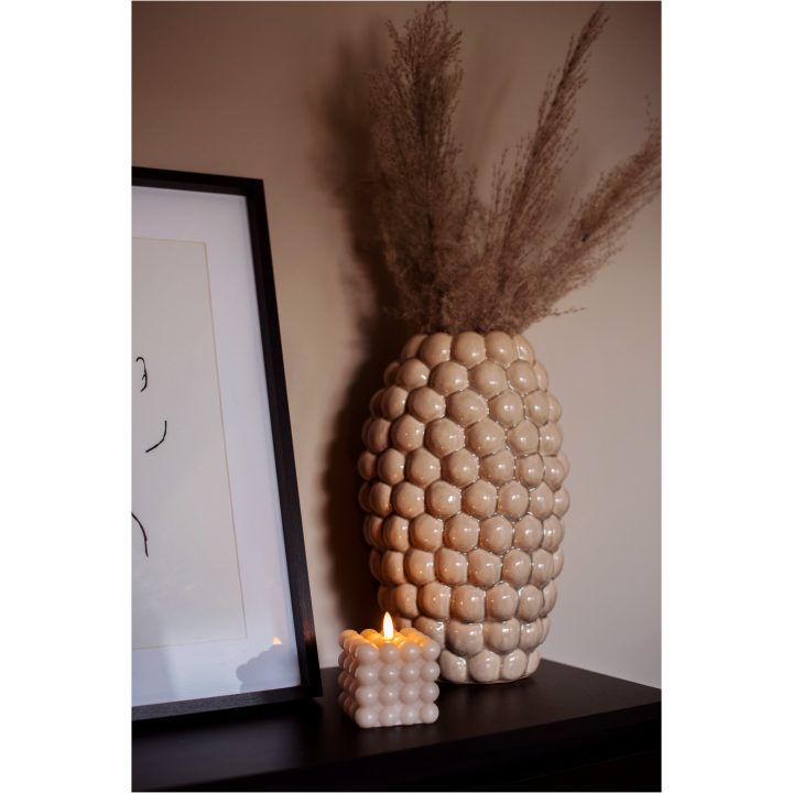 LED Blockljus Flamme Dot Beige Star Trading – bild 2