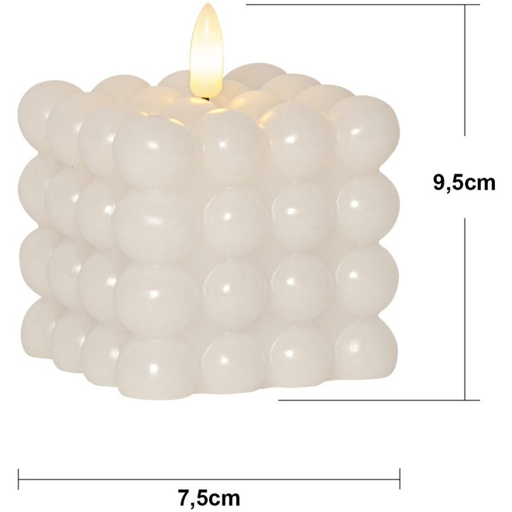 LED Blockljus Flamme Dot Vit Star Trading – bild 17