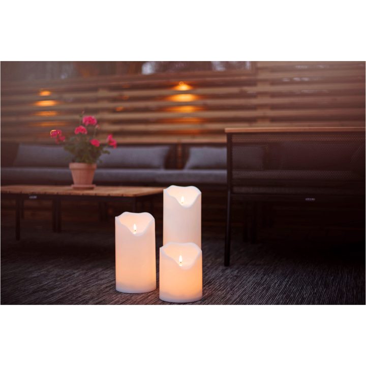 LED Blockljus Flamme Grand Vit Star Trading – bild 3