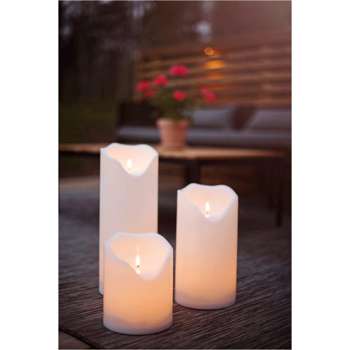 LED Blockljus Flamme Grand Vit Star Trading – bild 2