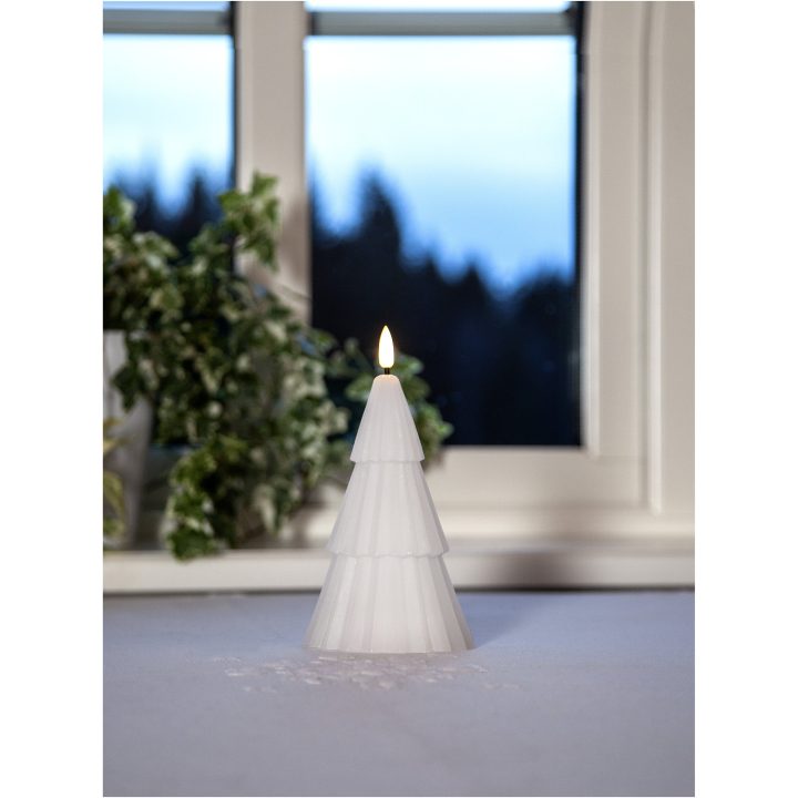 LED-blockljus Flamme Grany Vit Star Trading – bild 5